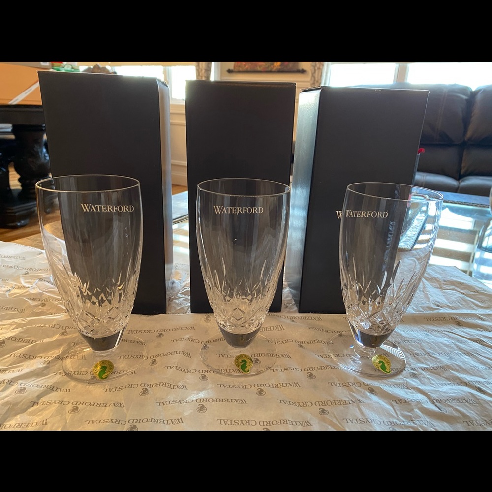 BRAND NEW WATERFORD LISMORE ENCORE WATER GLASSES!